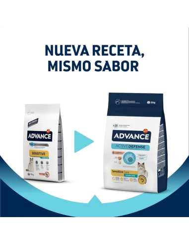 Comida para Gato Esterilizado ADVANCE Sterilized Salmon Sensitive 3kg